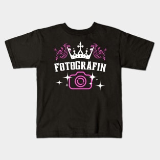 Fotografie Frauen Fotografin Lustige Damen Kids T-Shirt